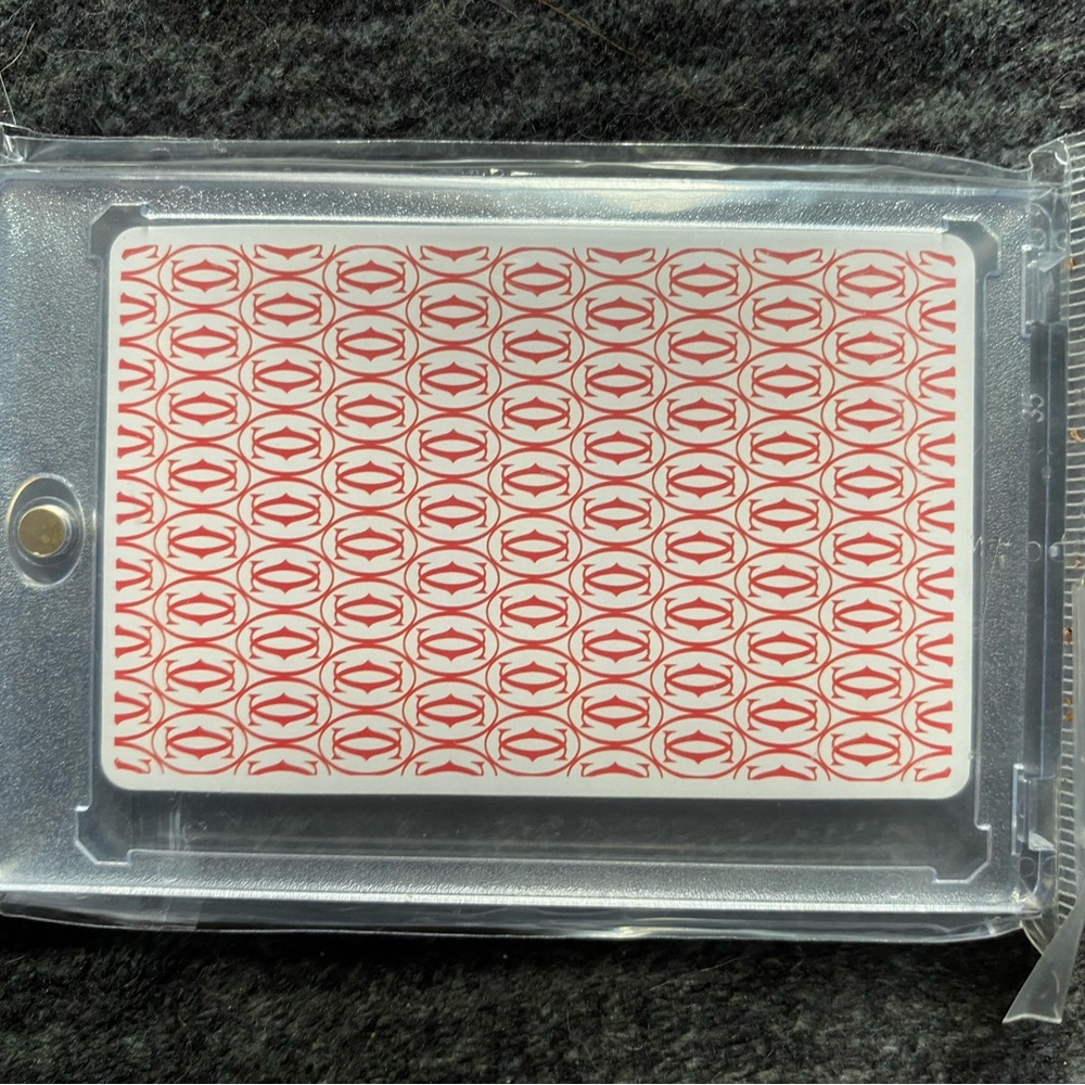 Cartier Red Patterned Playing Card